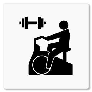 Fitness, 80x80mm, bílá, Nevada